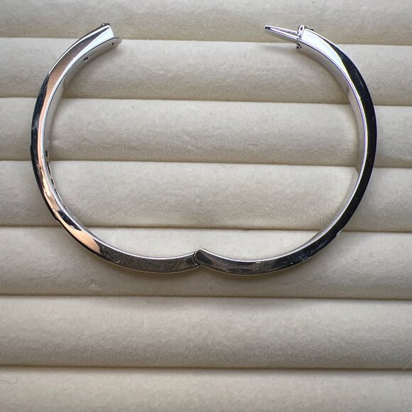 Danori CZ Channel Set, Silver Plated, Hinged Bracelet - NWOT - Picture 8 of 11